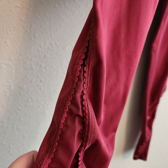 Kate‎ Spade Size Small Red Mesh Leggings Athleisure Wear - Picture 5 of 11